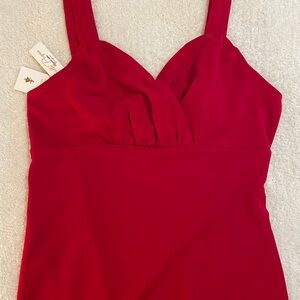 Convertible Chic! 🔥 Belle Poque Red Blouse (L) NWT